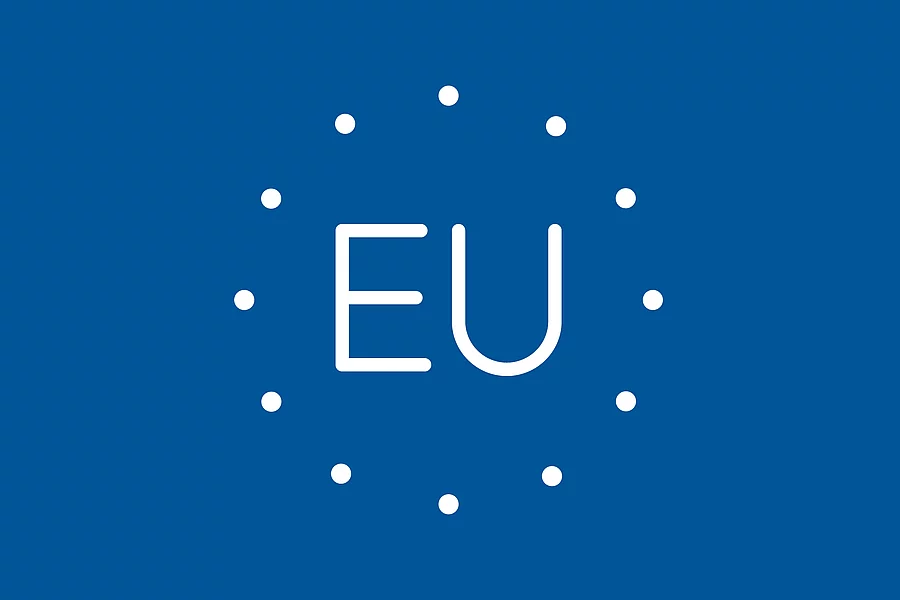 The FES icon shows the European Union logo, featuring a circle of twelve white stars on a blue background.