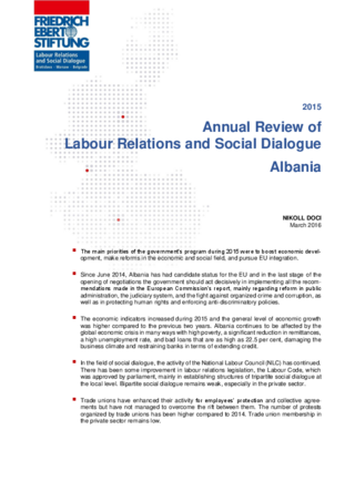 Annual review of labour relations and social dialogue