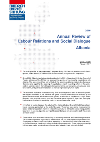 Annual review of labour relations and social dialogue