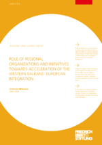 Role of regional organizations and initiatives towards acceleration of the Western Balkans' European integration