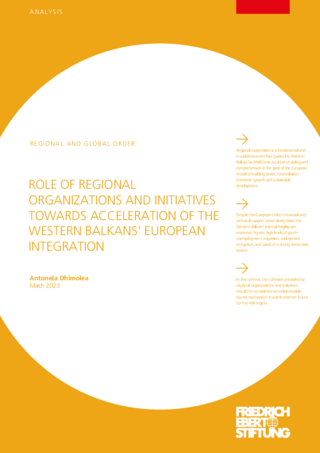 Role of regional organizations and initiatives towards acceleration of the Western Balkans' European integration