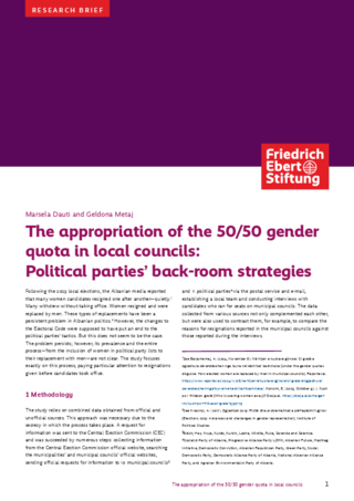 The appropriation of the 50/50 gender quota in local councils